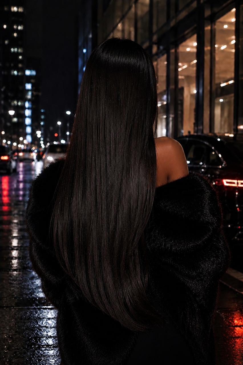 Włosy Clip-In Tokyo Night 65 cm – efekt z tyłu