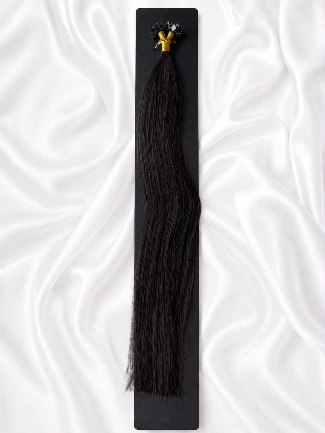 Naturalne włosy keratynowe 65 cm Anthracite Ghost – Aria Hair