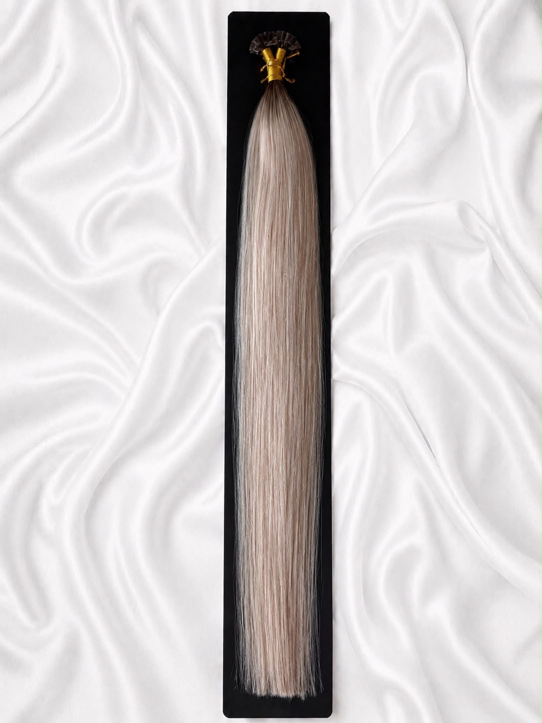 Naturalne włosy keratynowe 65 cm Platinum Shadow – Aria Hair